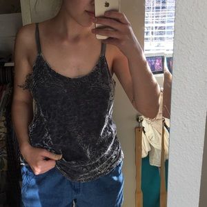 Silk & Velvet Floral Tank